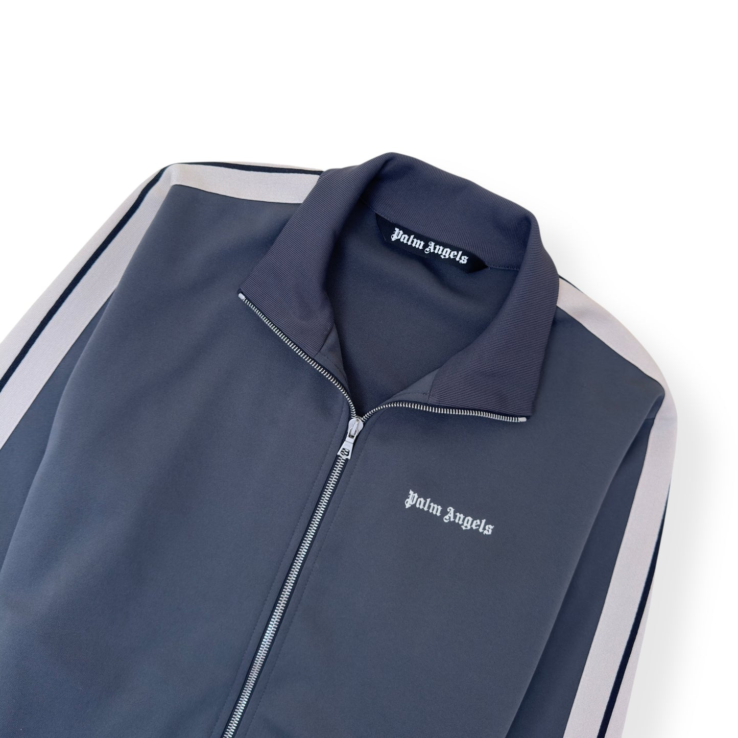 PALM ANGELS TRACK JACKET GREY / WHITE XL