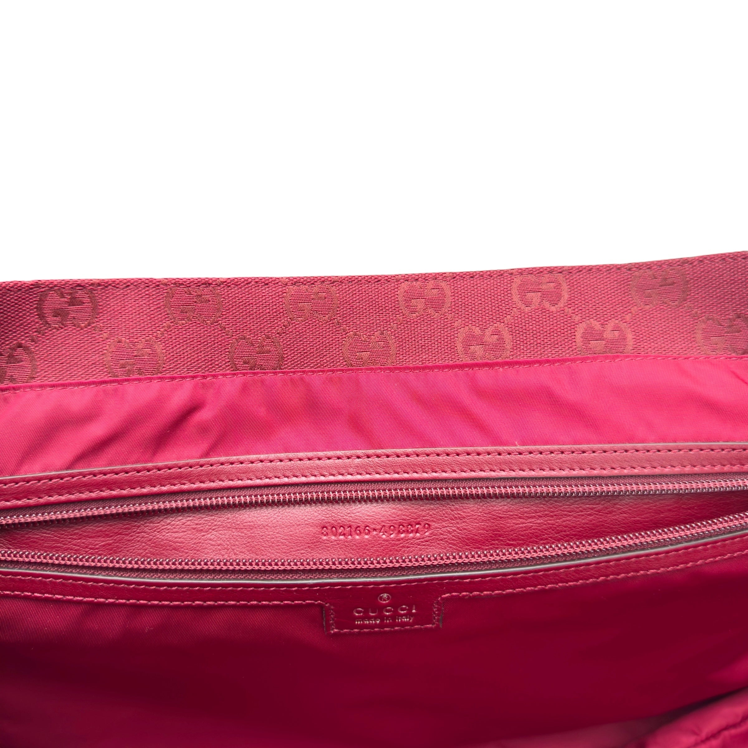 GUCCI GG TOTE BAG ANCORA RED L