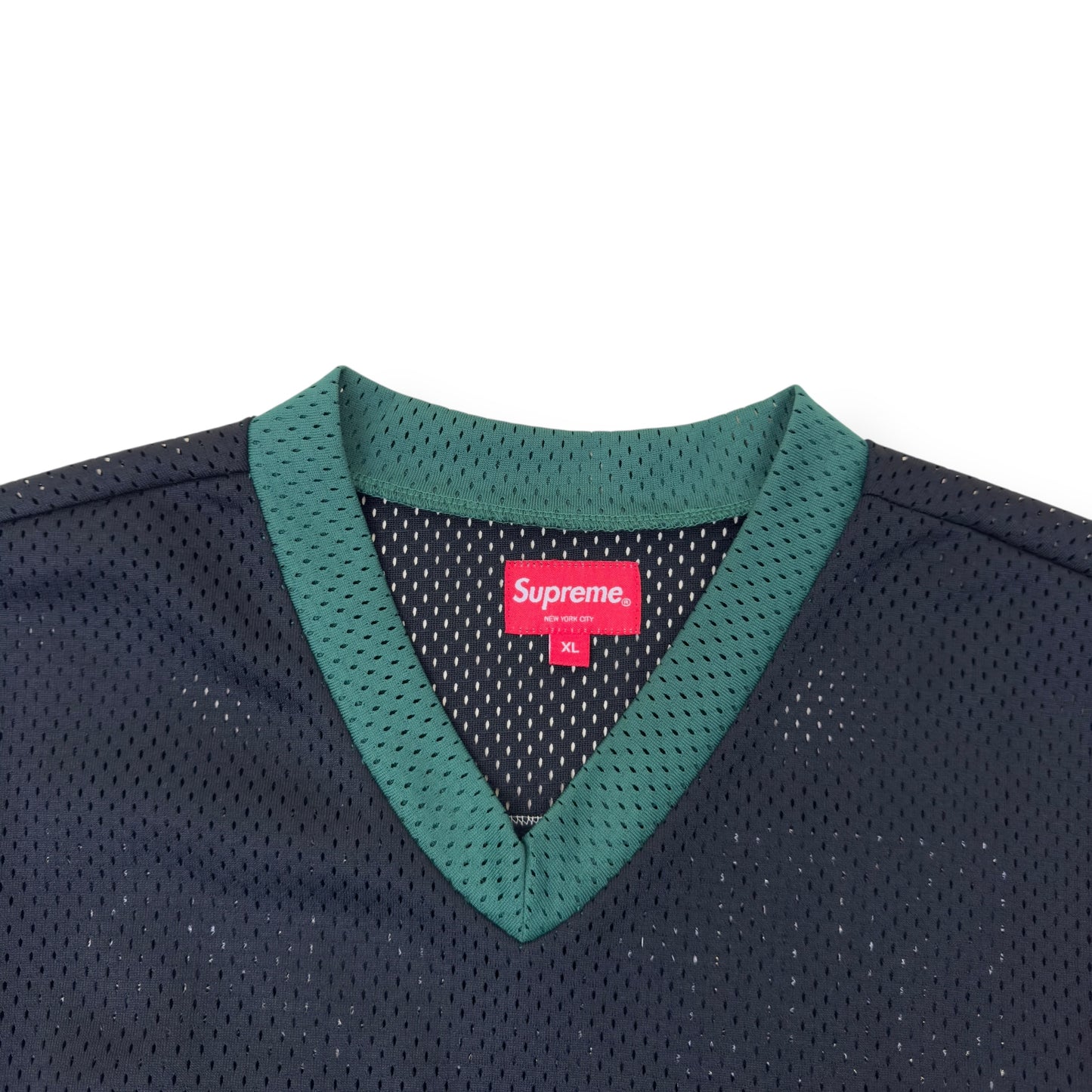 SUPREME ANKH HOCKEY LONG-SLEEVE JERSEY BLACK / GREEN XL