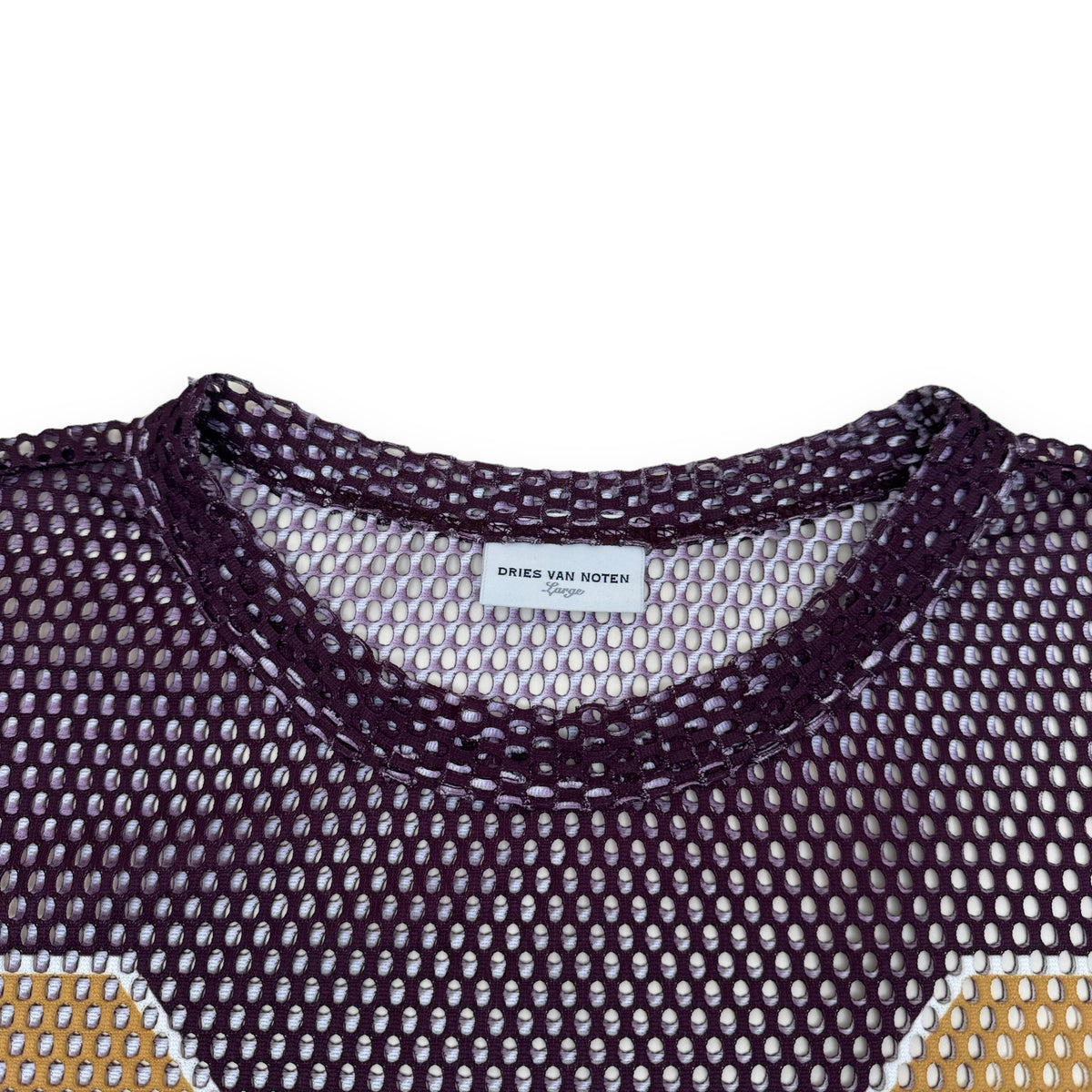 DRIES VAN NOTEN 23 OVERSIZED MESH SHIRT PURPLE L