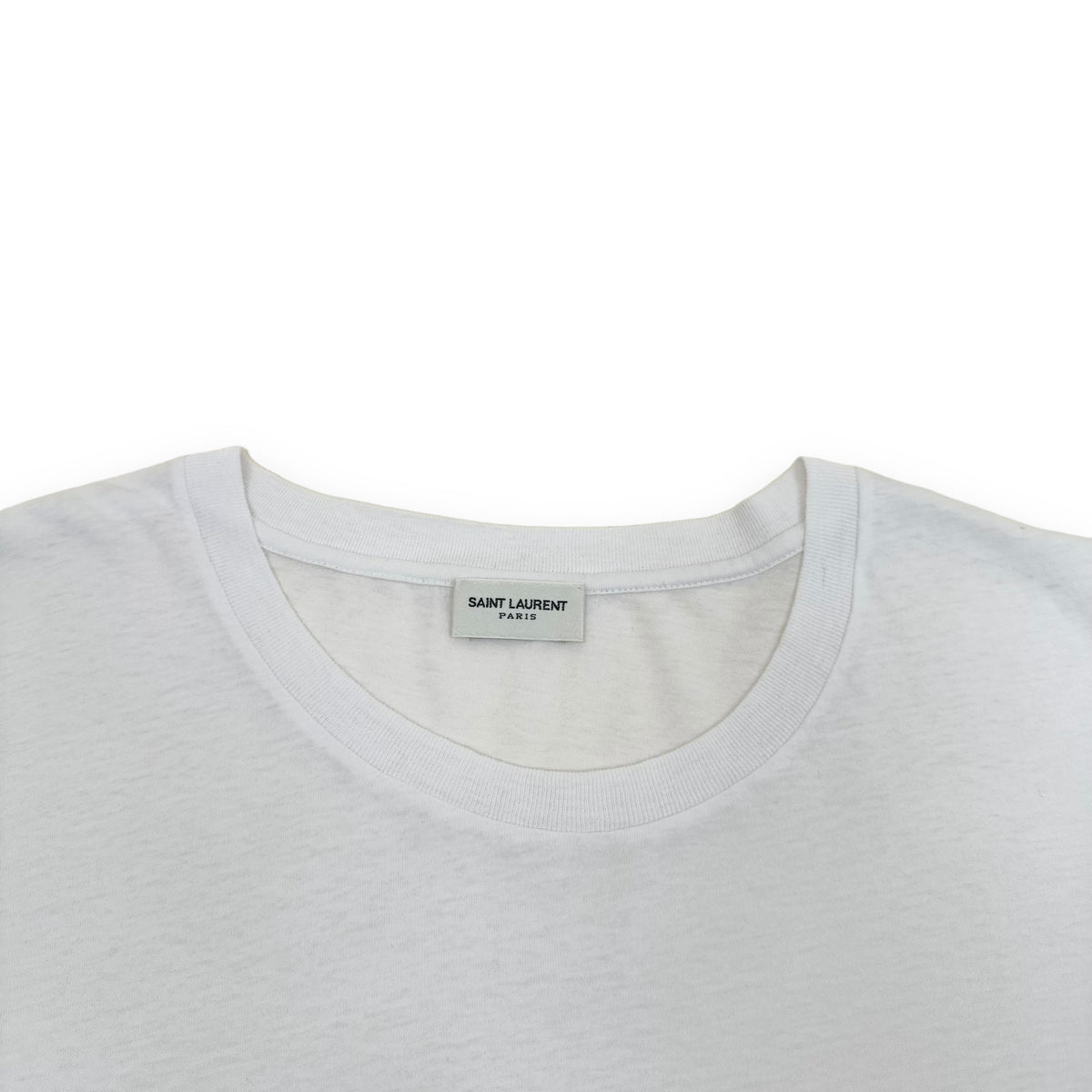 SAINT LAURENT LOGO PRINT T-SHIRT WHITE M