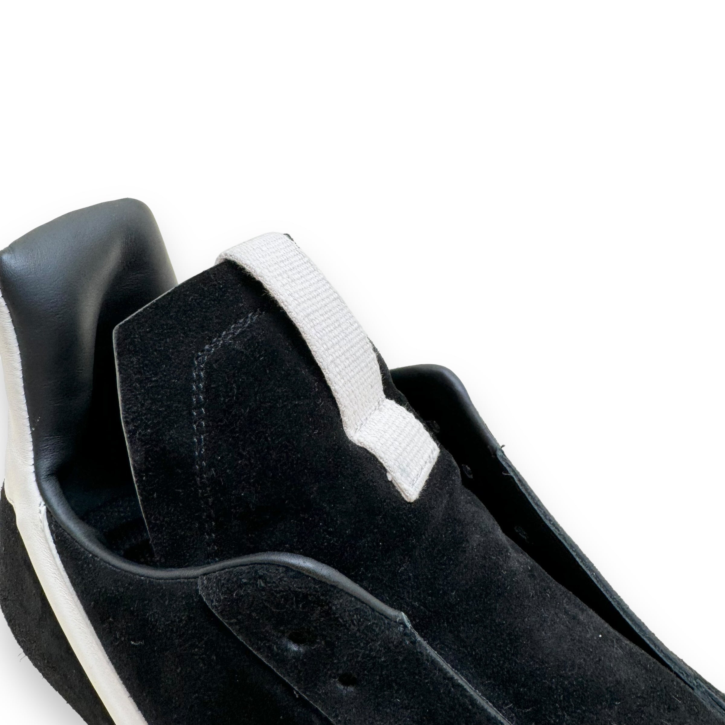 RICK OWENS GETH SUEDE RUNNER SNEAKER BLACK UK11