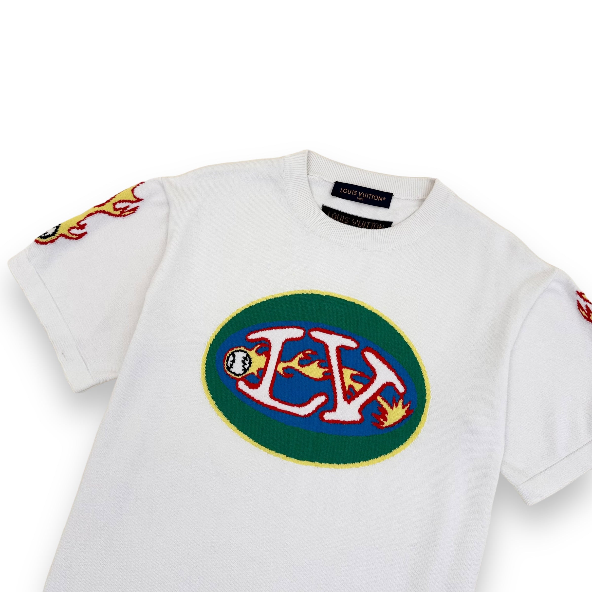 LOUIS VUITTON 2023 GRAPHIC CREW NECK T-SHIRT WHITE L