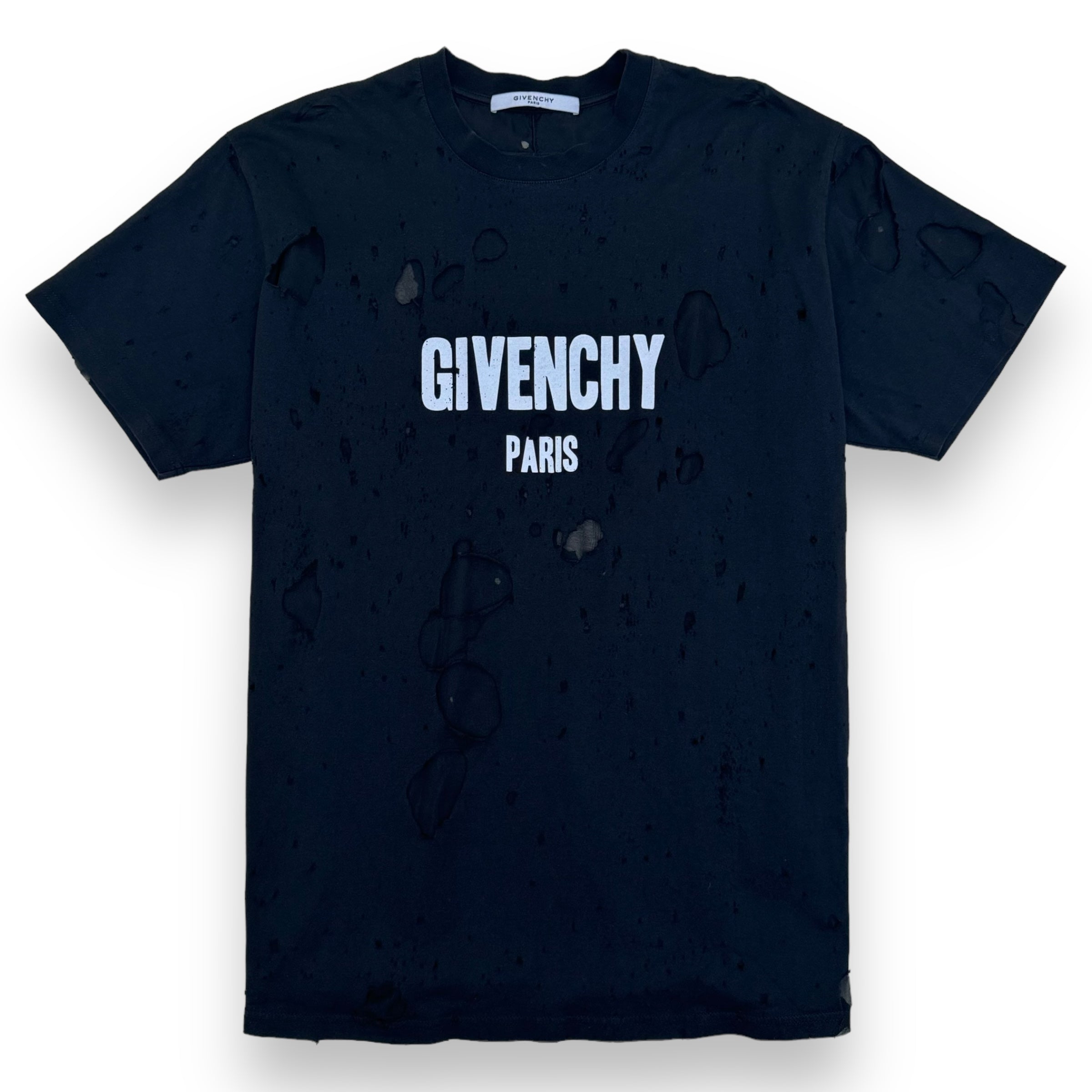 GIVENCHY DISTRESSED T-SHIRT BLACK L