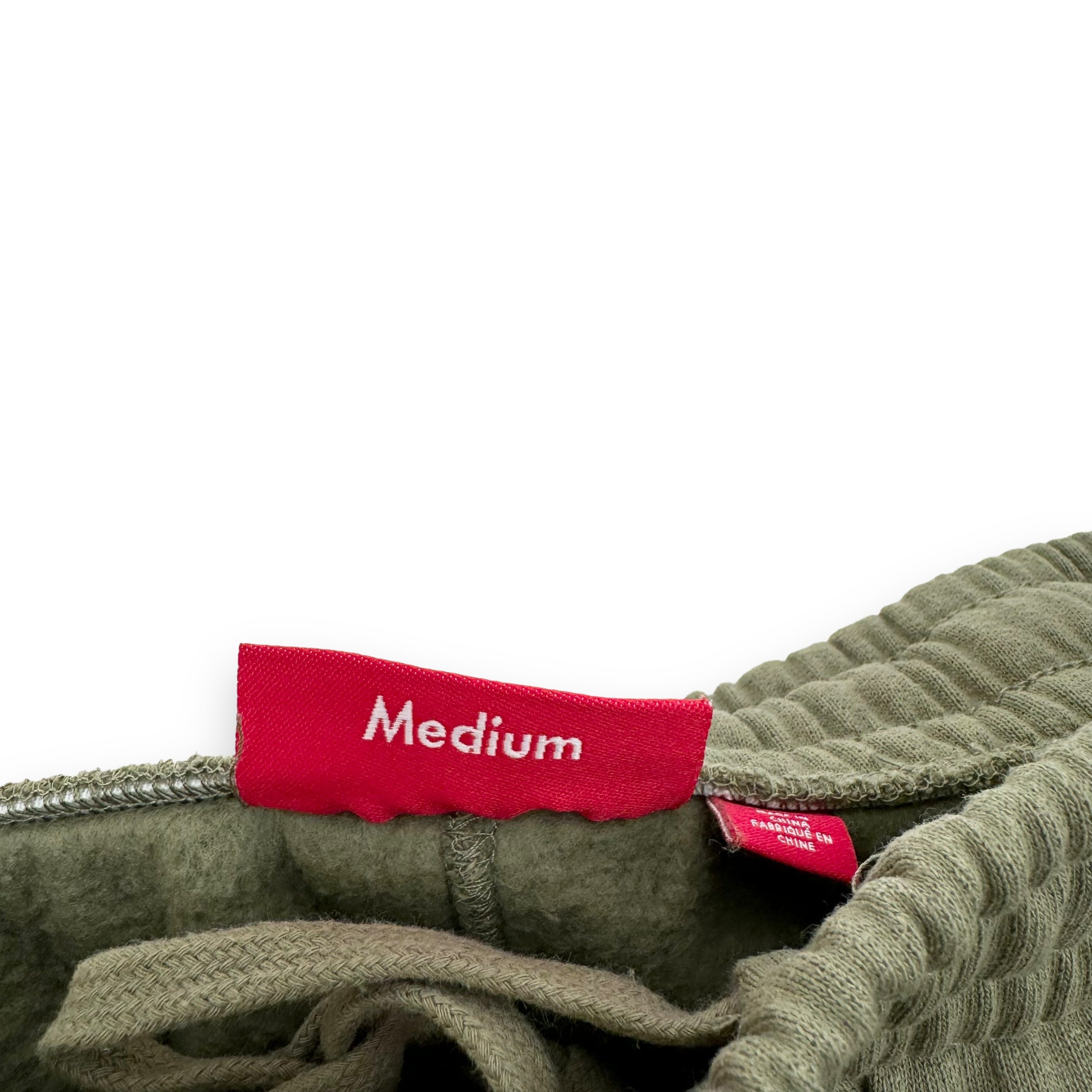 SUPREME SATIN APPLIQUÉ SWEATPANTS OLIVE M
