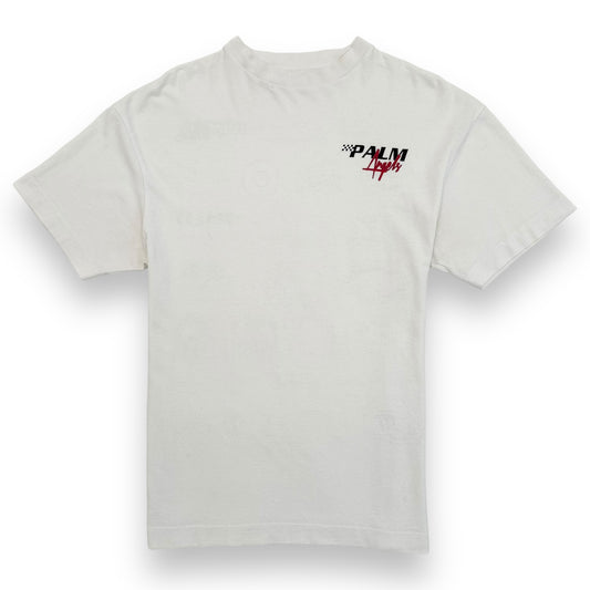 PALM ANGELS RACING LOGO T-SHIRT WHITE M