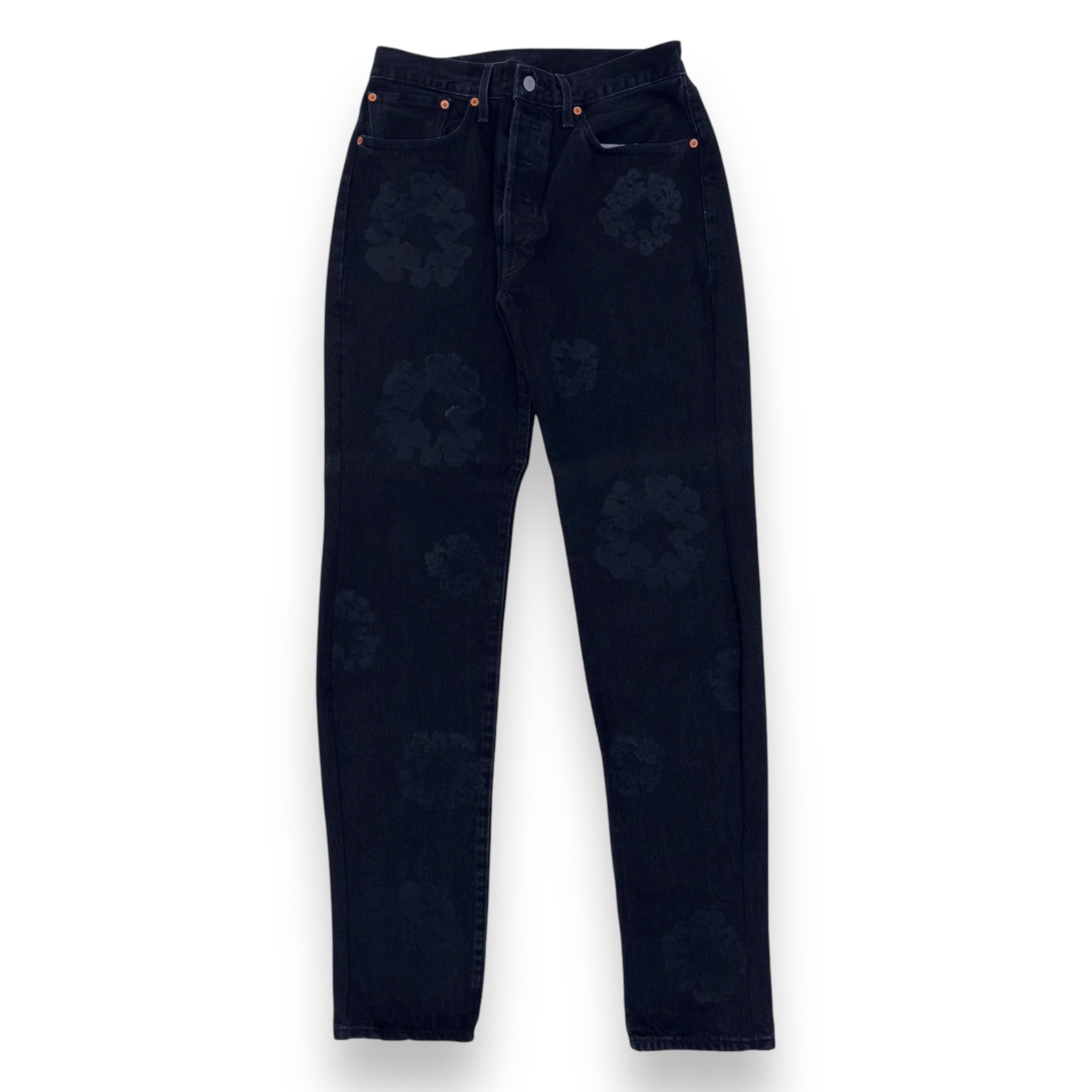 DENIM TEARS MONO WREATH DENIM JEANS BLACK 34W