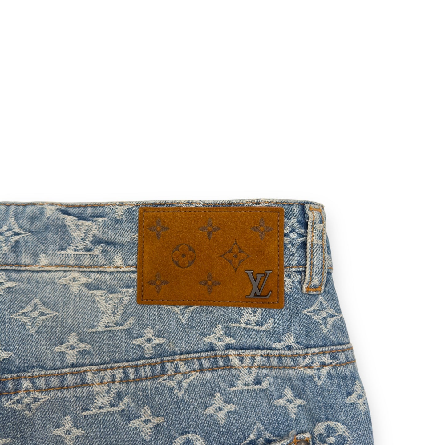 LOUIS VUITTON SS22 GRAFFITI BAGGY DENIM JEANS INDIGO W32" / M