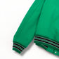 AMIRI LOGO-EMBOIDERED APPLIQUÉD BONE WOOL JACKET GREEN / WHITE 50 / L