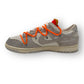 OFF-WHITE X NIKE DUNK LOW ‘LOT 31 OF 50’ SNEAKER GREY / ORNAGE UK9
