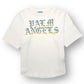 PALM ANGELS OVERSIZED HUE GOTHIC LOGO T-SHIRT WHITE / BLUE L