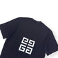 GIVENCHY LOGO EMBROIDERED T-SHIRT BLACK / WHITE L