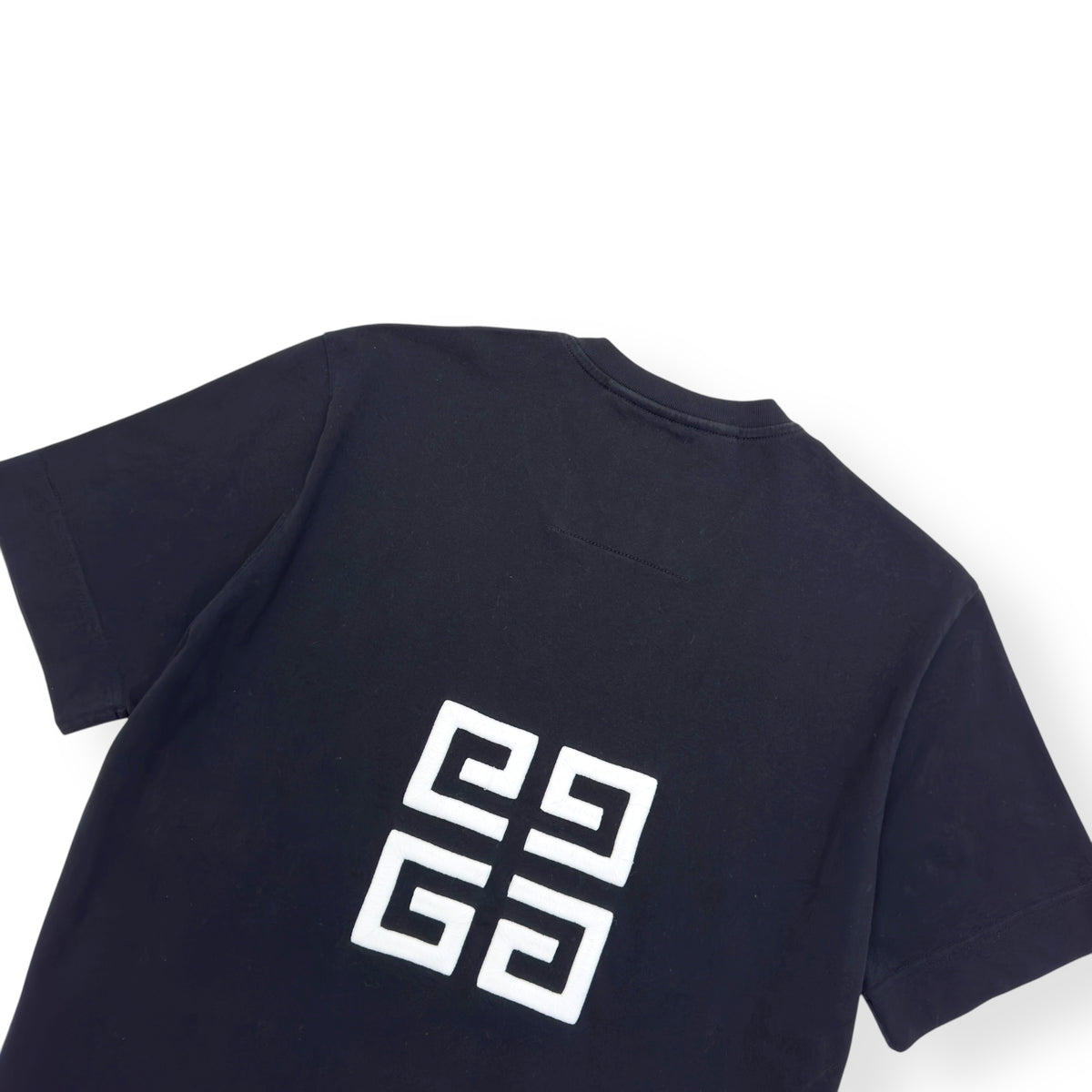 GIVENCHY LOGO EMBROIDERED T-SHIRT BLACK / WHITE L
