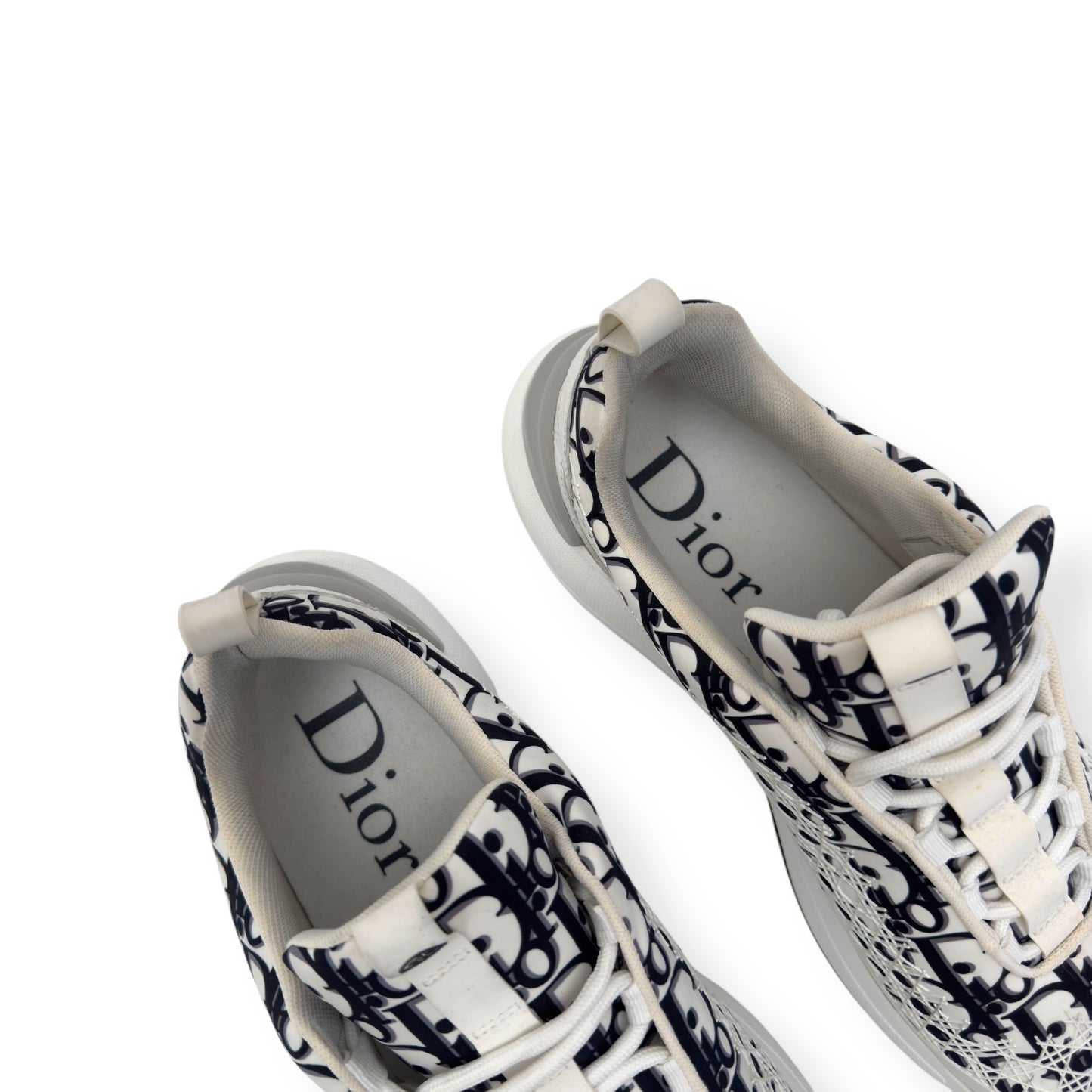 DIOR B24 OBLIQUE CANNAGE MOTIF SNEAKER WHITE / BLACK 43 / UK9