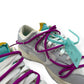 NIKE X OFF-WHITE WOMENS DUNK LOW SNEAKER LOT 45 / 50 GREY / PURPLE UK5