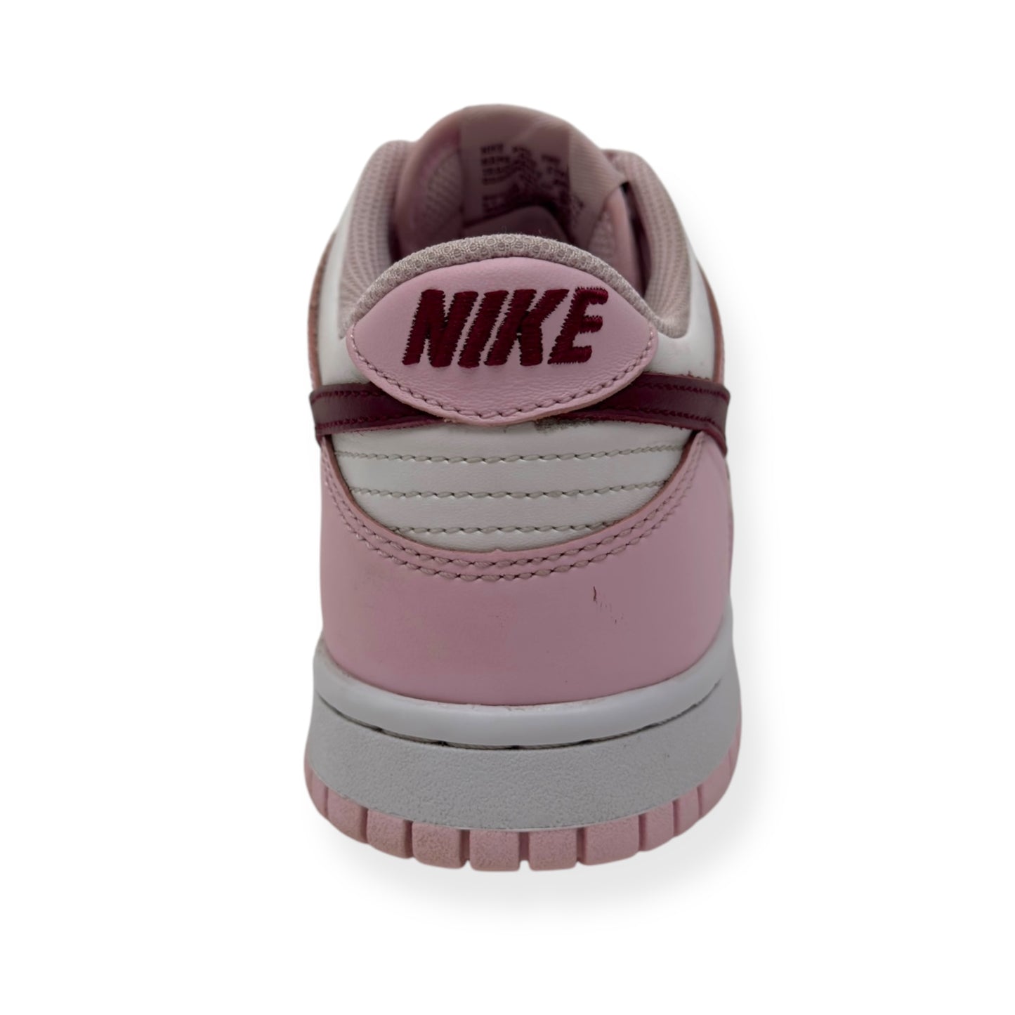 NIKE WOMENS DUNK LOW TOP SNEAKER PINK / RED UK5
