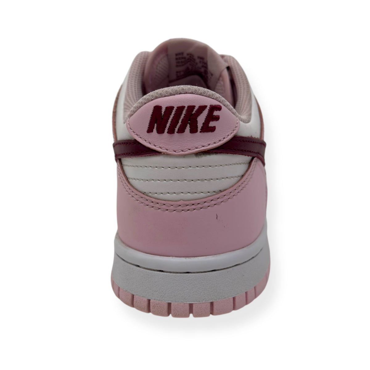 NIKE WOMENS DUNK LOW TOP SNEAKER PINK / RED UK5