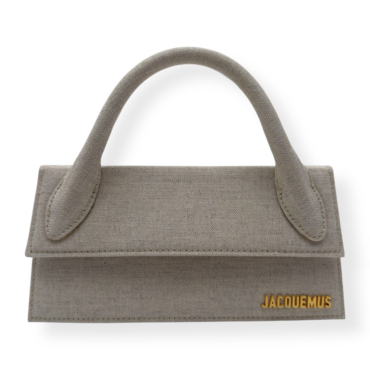 JACQUEMUS ‘LE CHIQUITO LONG’ LINEN SHOULDER BAG BEIGE