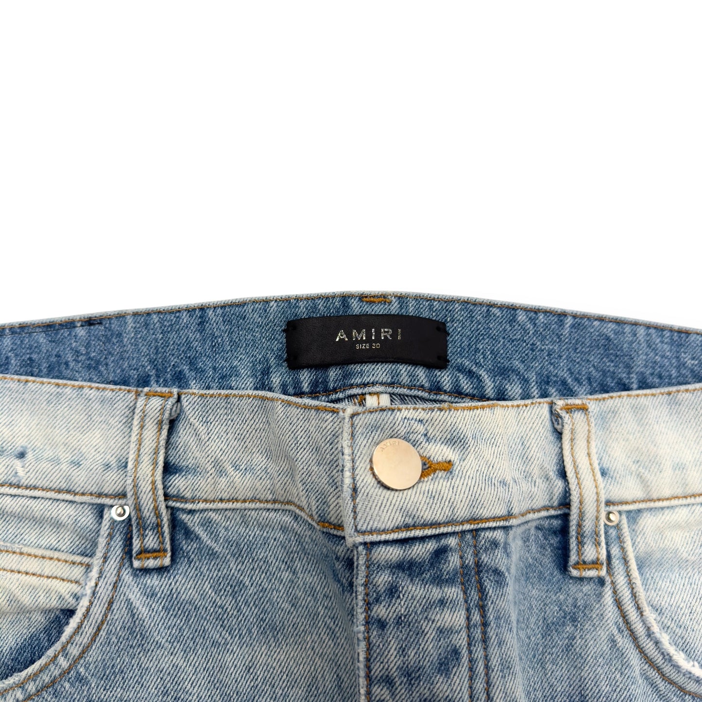 AMIRI CARPENTER STRAIGHT LEG DENIM JEANS BLUE W30”