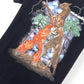 PALM ANGELS BURNING COWBOY COTTON T-SHIRT BLACK S