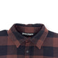 PALM ANGELS OVERSIZED CLASSIC LOGO CHECK OVER SHIRT BLACK / BROWN S