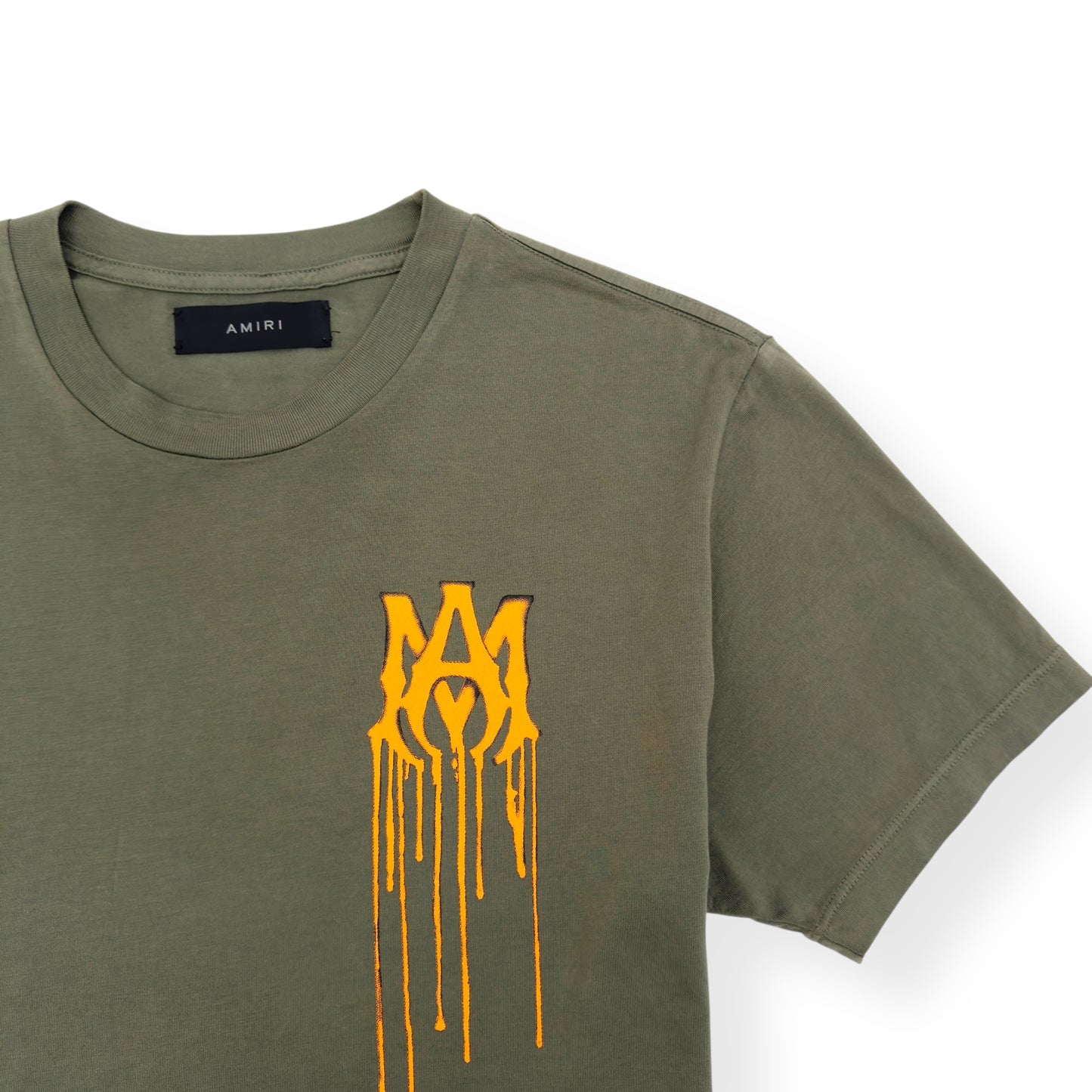 AMIRI SPRAY PAINT MA T-SHIRT GREEN / ORANGE S