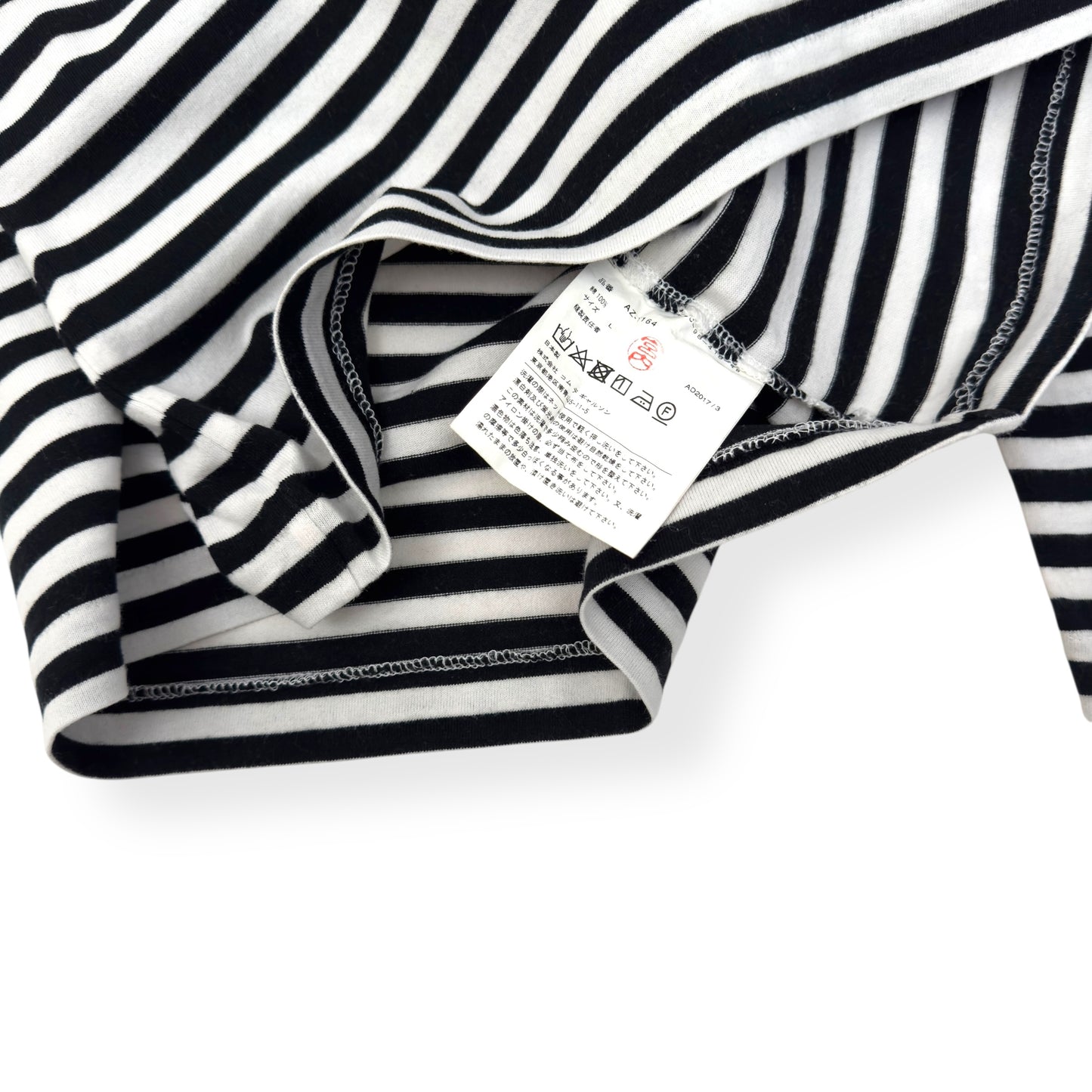 CDG PLAY LONG SLEEVE T-SHIRT BLACK / WHITE L