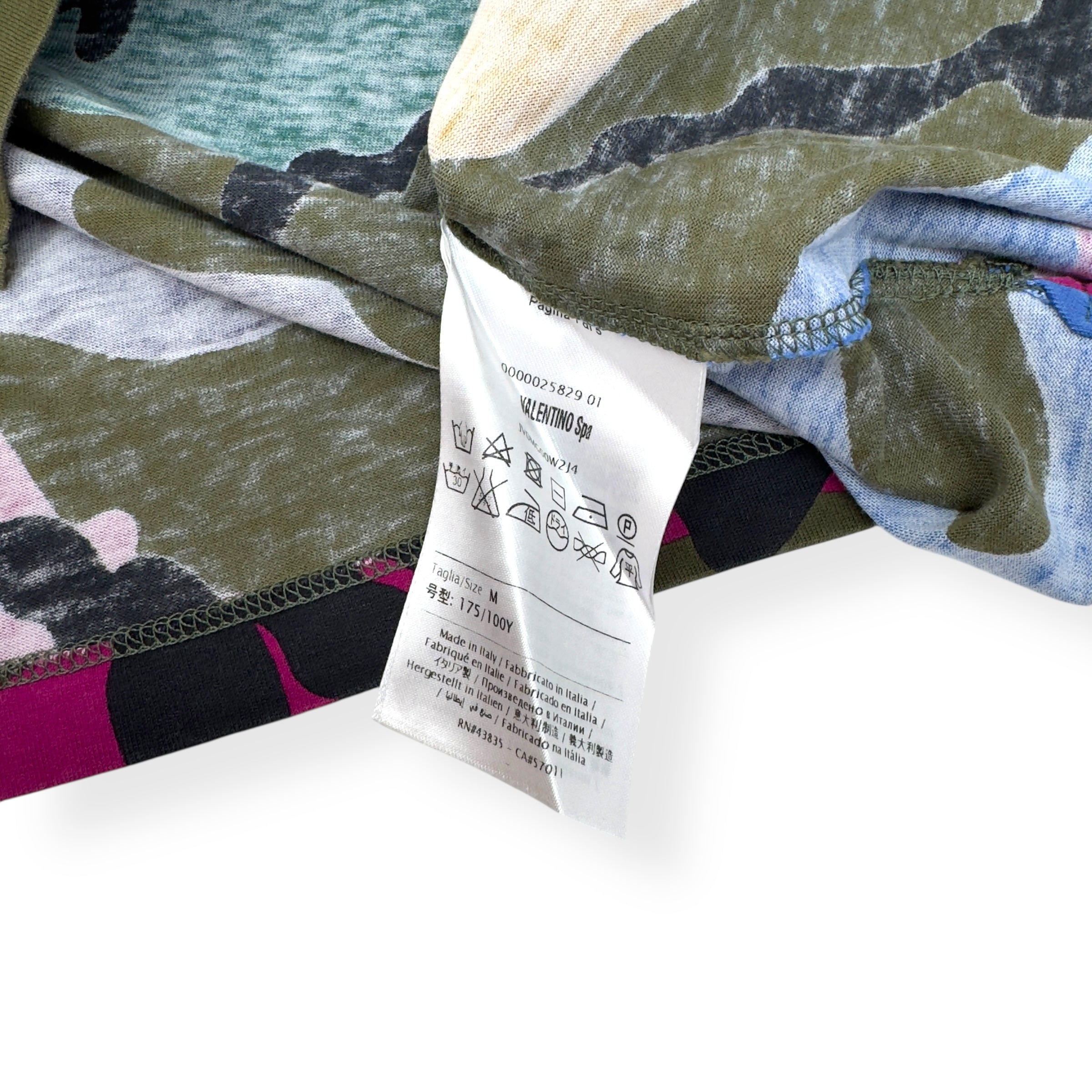 VALENTINO CAMOUFLAGE T-SHIRT MULTICOLOURED M