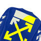 OFF WHITE DIAGONAL SPLIT LOGO SWEATSHIRT BLUE / YELLOW L