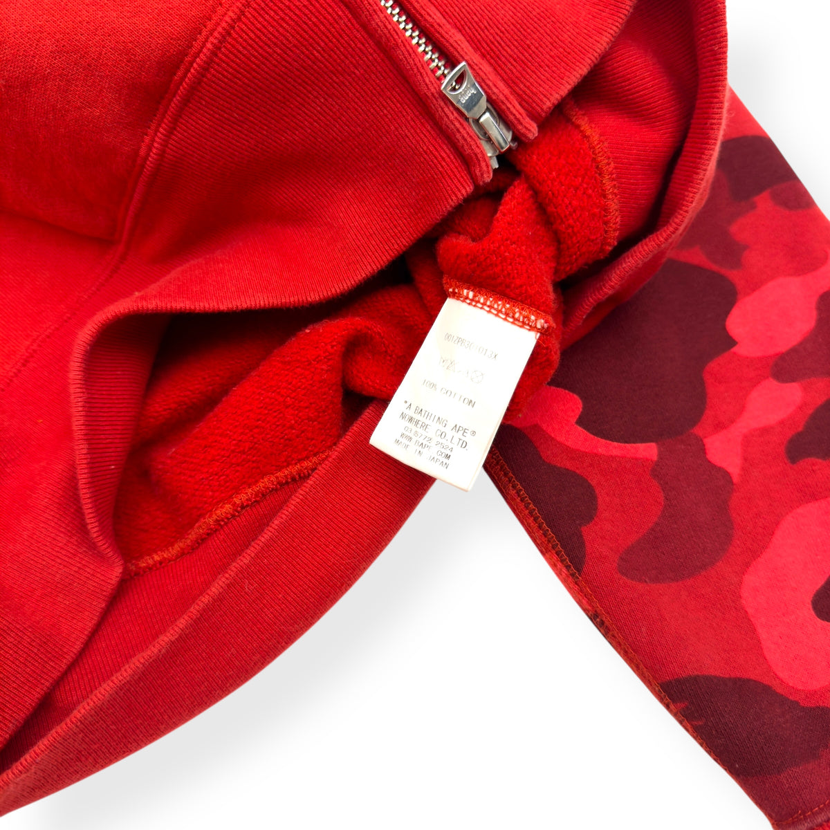 A BATHING APE SHARK FULL ZIP HOODIE RED L