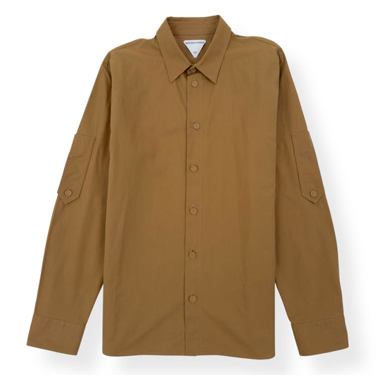 BOTTEGA VENETA LONG-SLEEVED RELAXED SHIRT BEIGE 50 / L