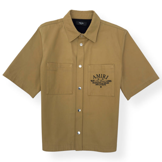 AMIRI ARTS DISTRICT CAMP SHIRT SEPIA TINT 50 / M