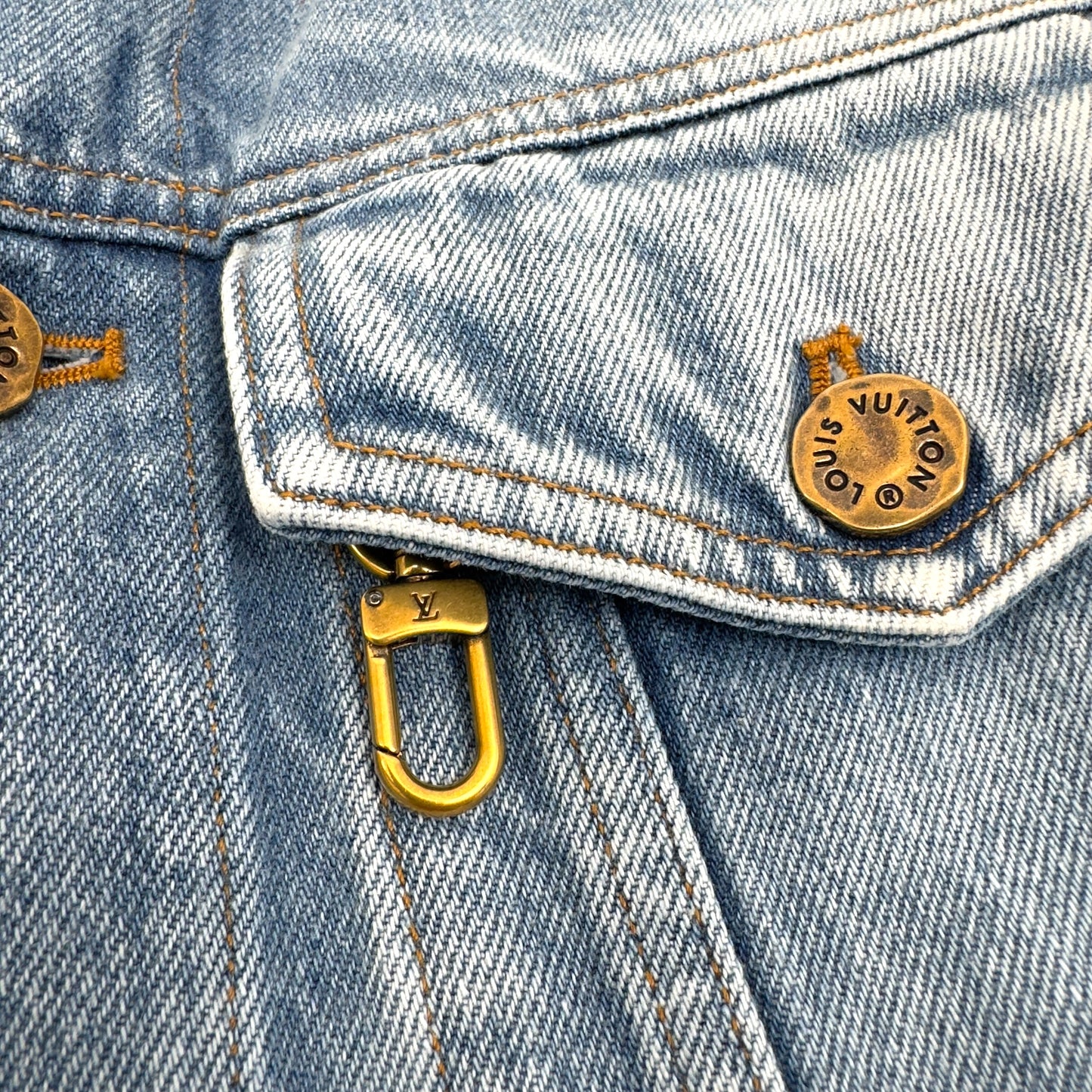 LOUIS VUITTON DENIM JACKET LUXURY BLUE 50 / M