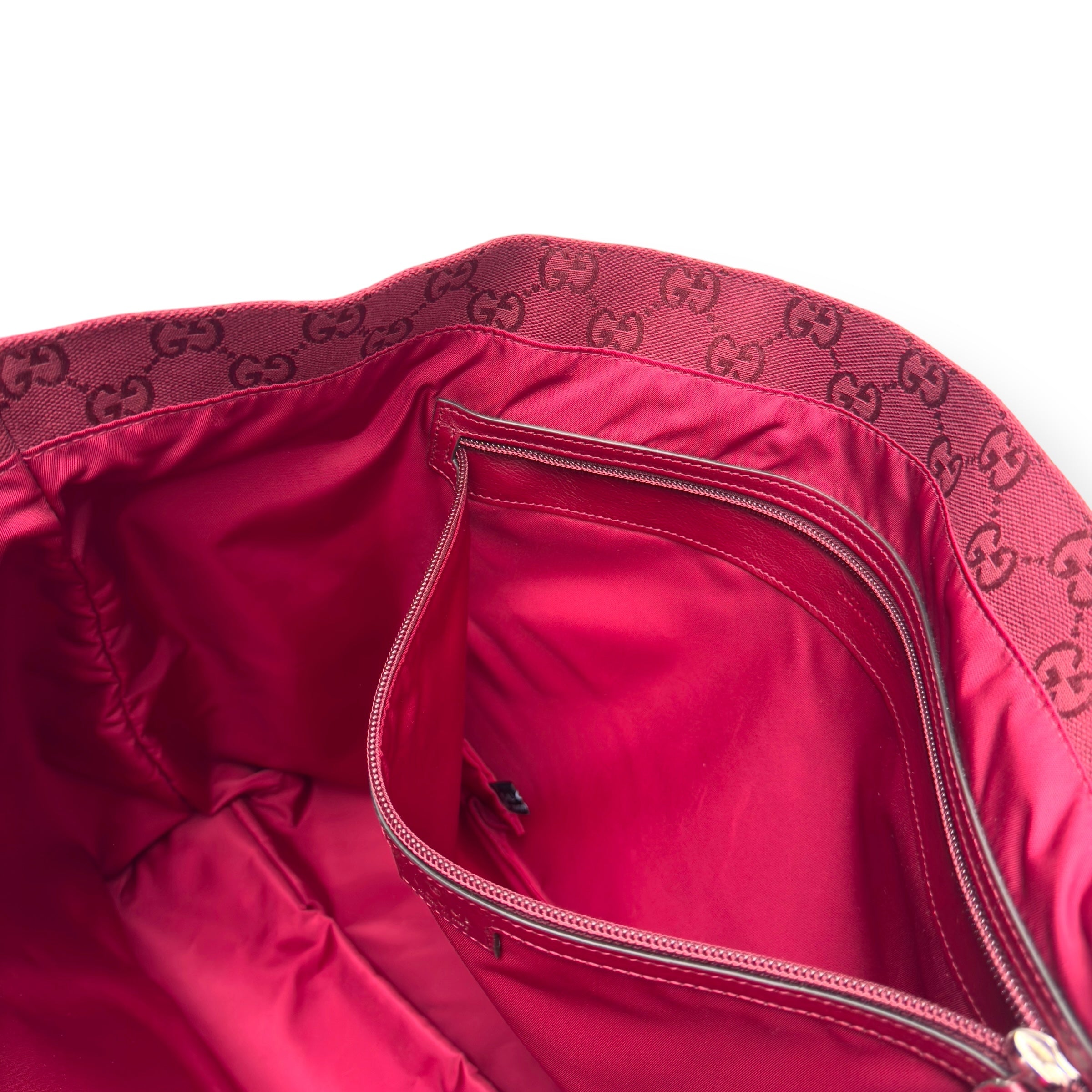 GUCCI GG TOTE BAG ANCORA RED L