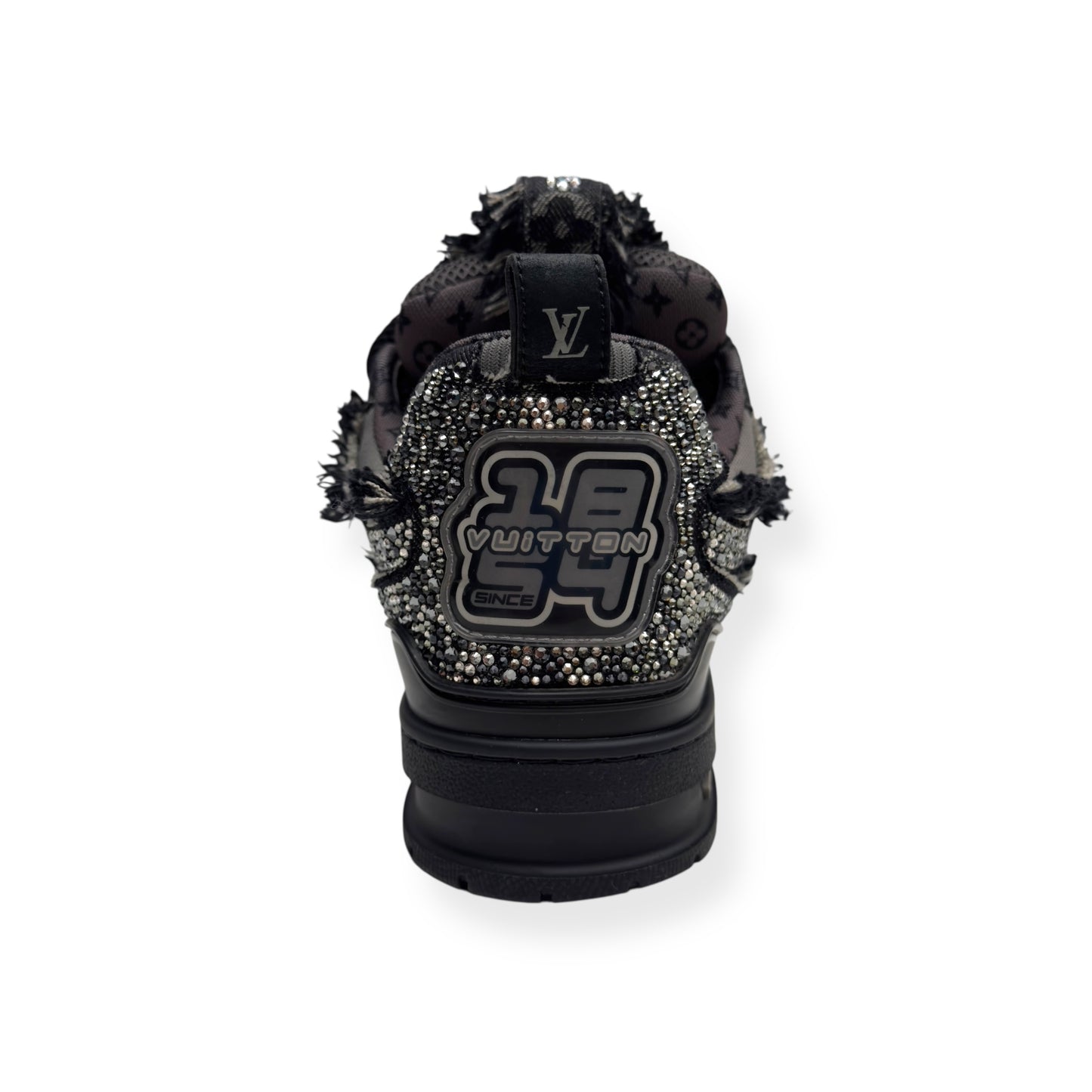 LOUIS VUITTON SWAROVSKI LV SKATE SNEAKER BLACK UK7