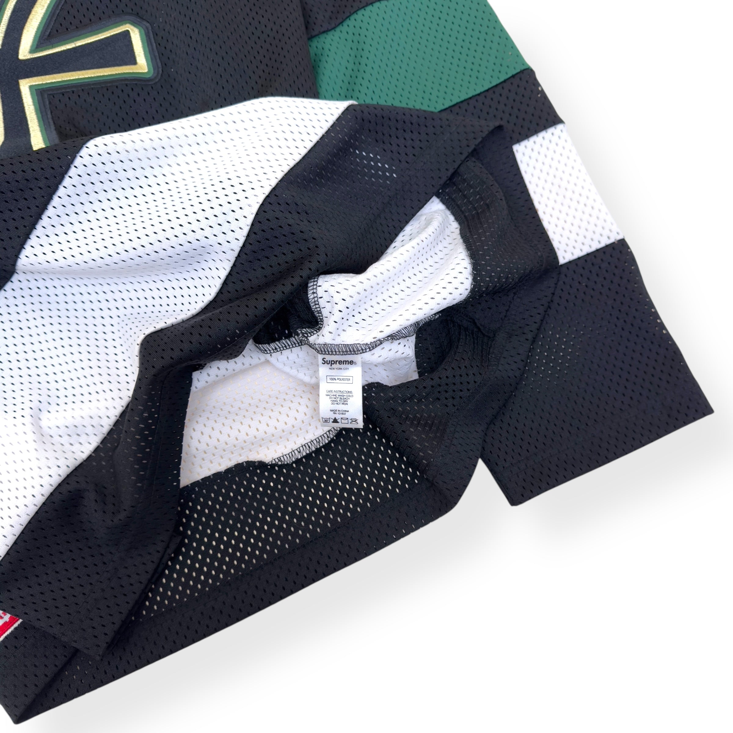 SUPREME ANKH HOCKEY LONG-SLEEVE JERSEY BLACK / GREEN XL