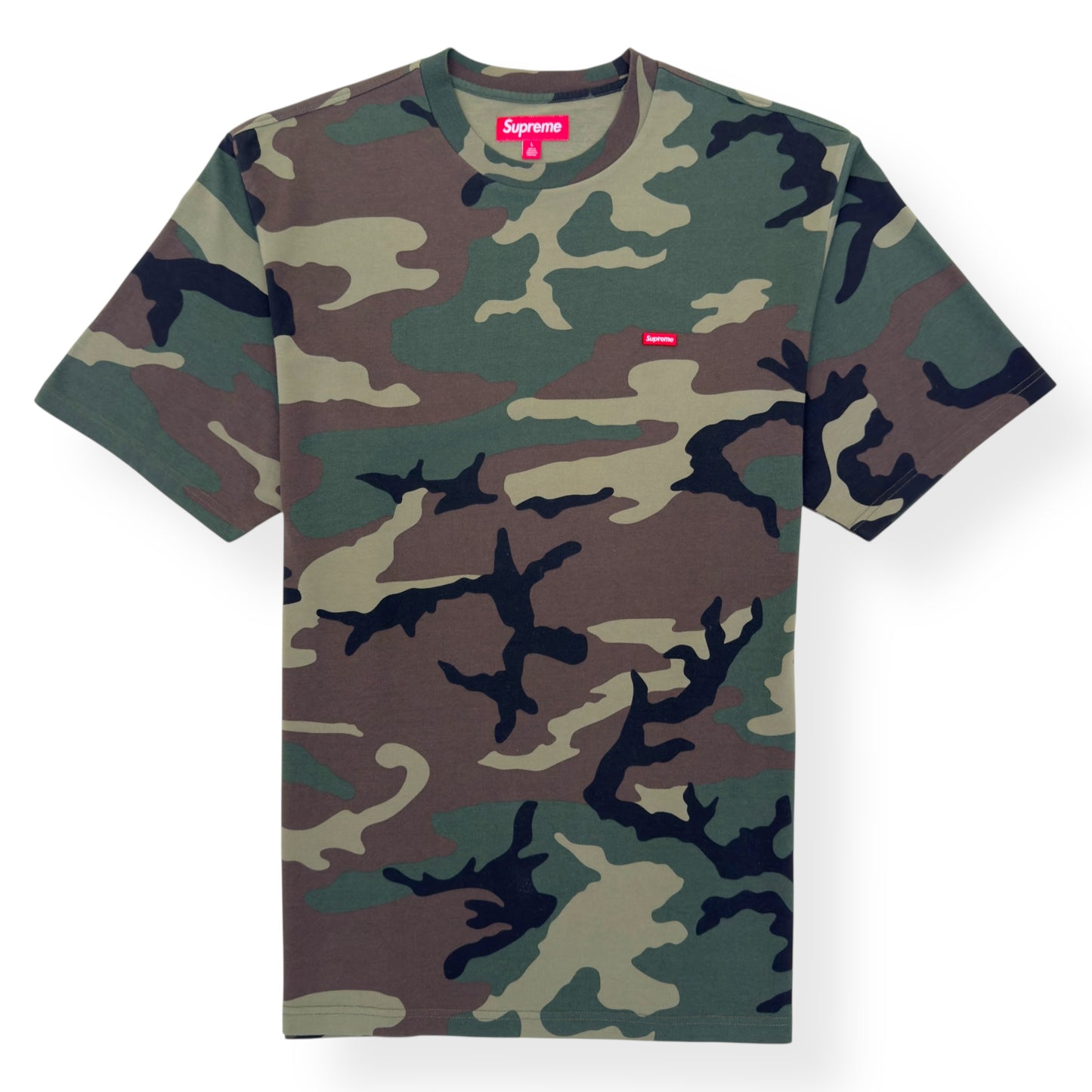 SUPREME BOX LOGO T-SHIRT WOODLAND CAMO L