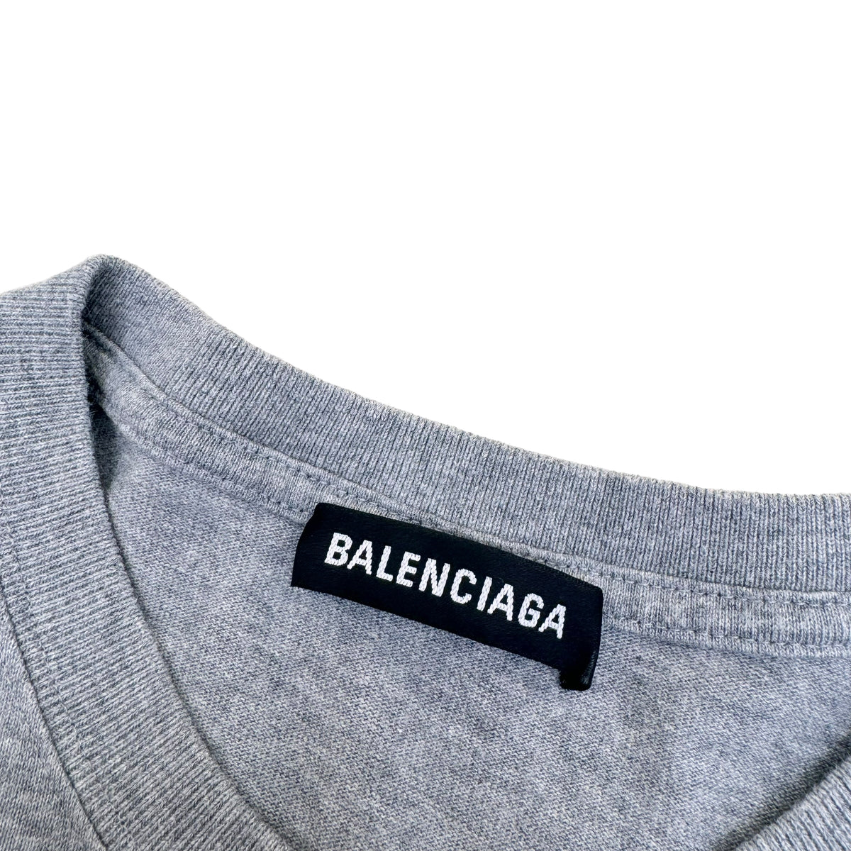 BALENCIAGA INTERLOCK LOGO T-SHIRT GREY M
