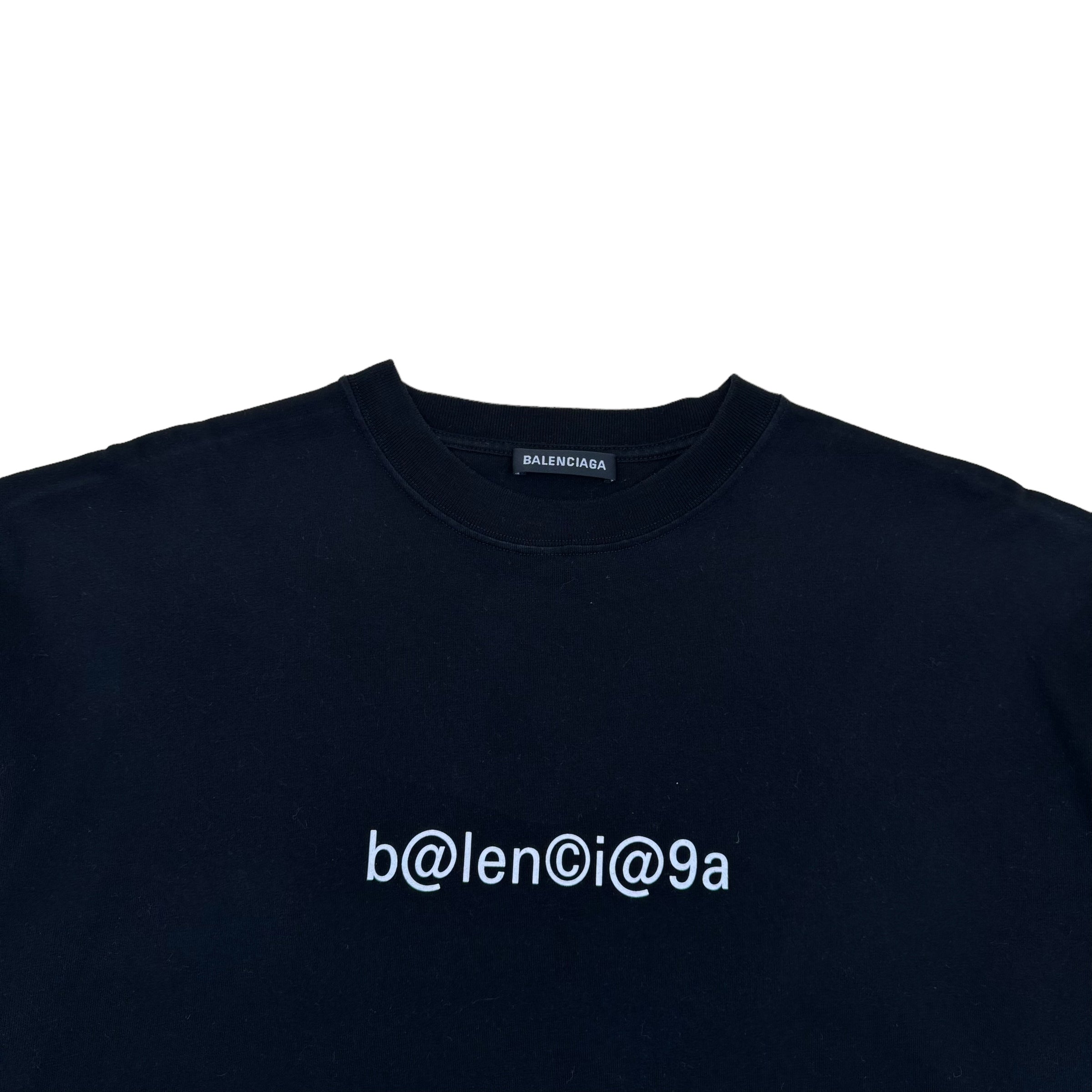 BALENCIAGA OVERSIZED SYMBOLIC LOGO T-SHIRT BLACK M