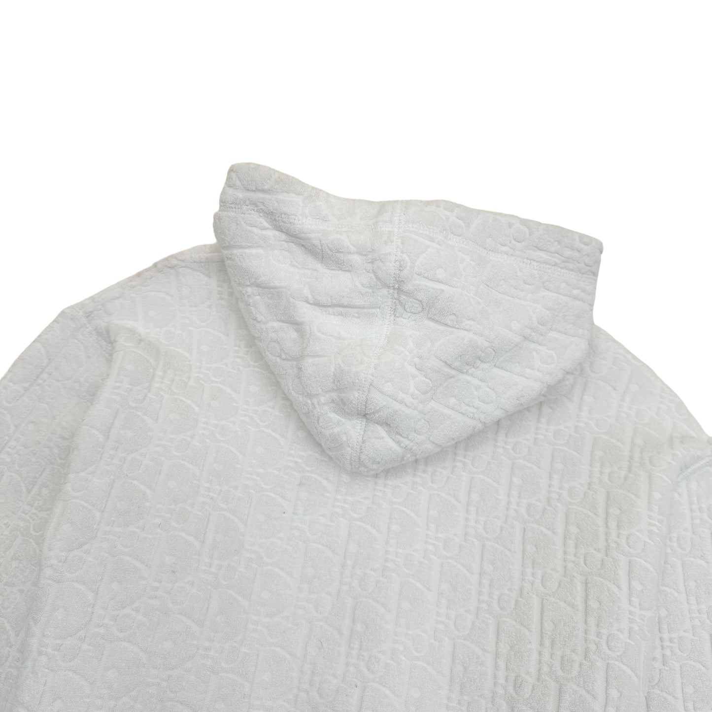 DIOR OBLIQUE RELAXED FIT HOODED SWEATSHIRT WHITE M