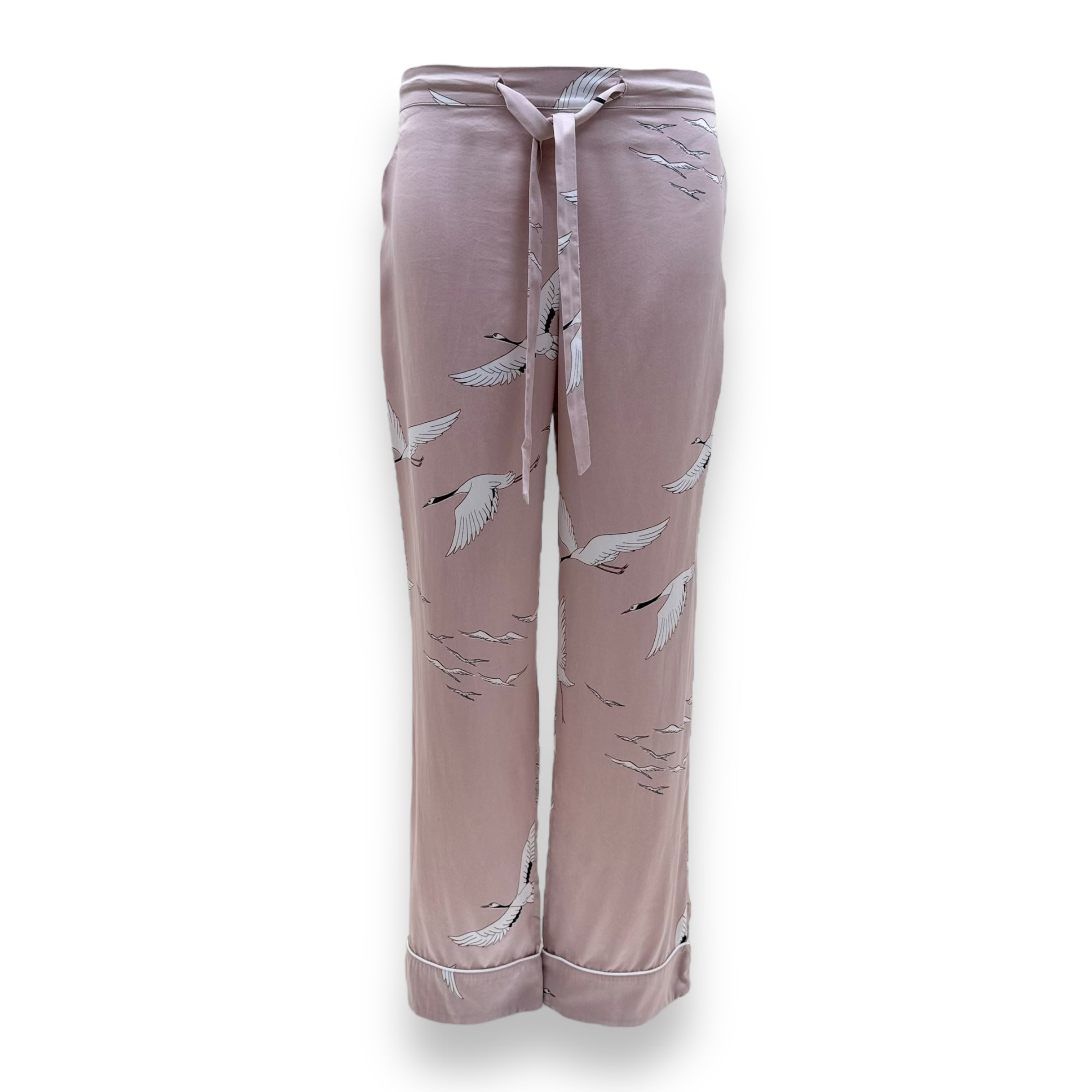 OLIVIA VON HALLE LILA PRINTED SILK-SATIN PYJAMA SET PINK S