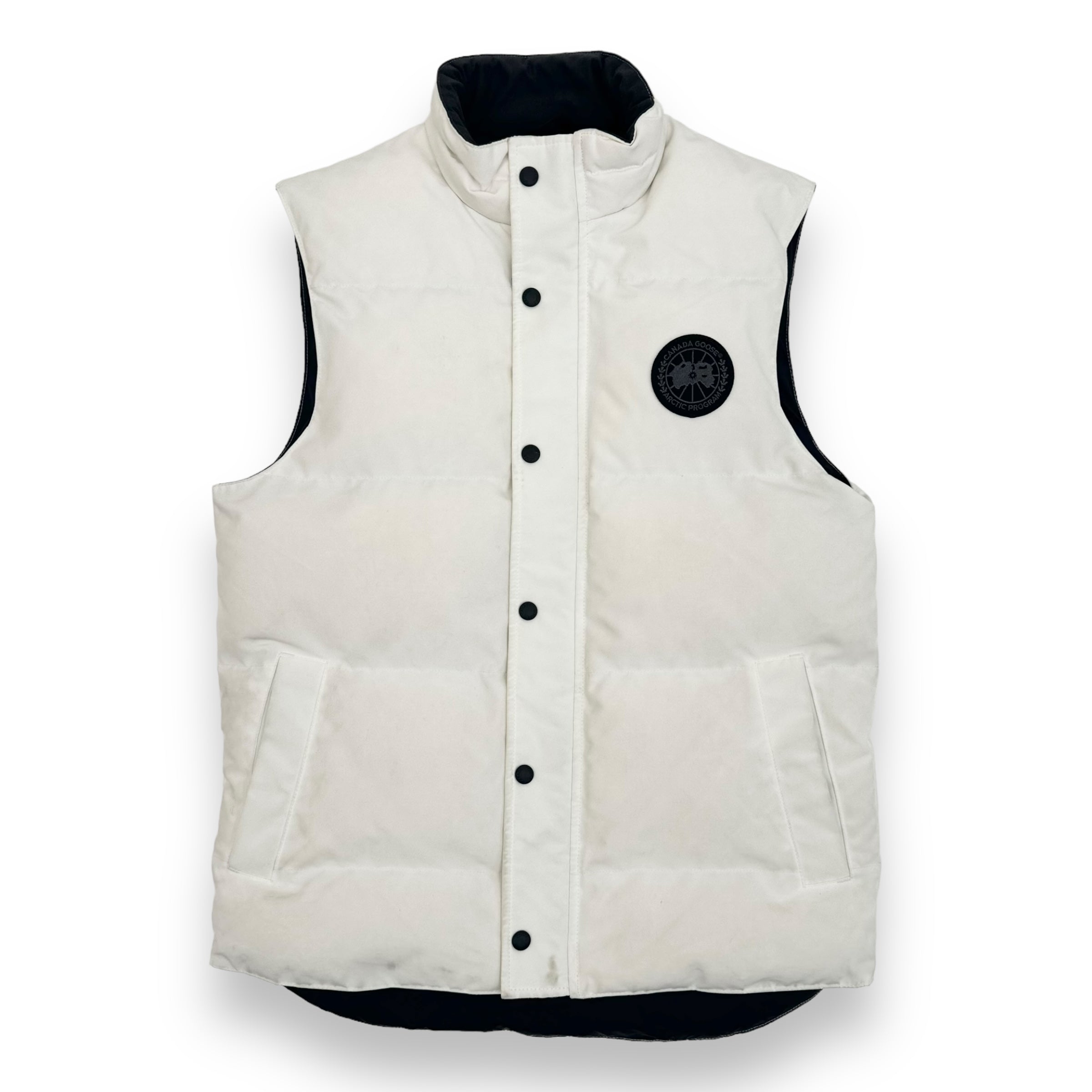 CANADA GOOSE CARSON VEST PUFFER JACKET WHITE / BLACK M