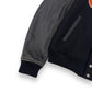 OFF-WHITE OW PATCH LEATHER SLEEVE VARSITY JACKET BLACK / ORANGE S