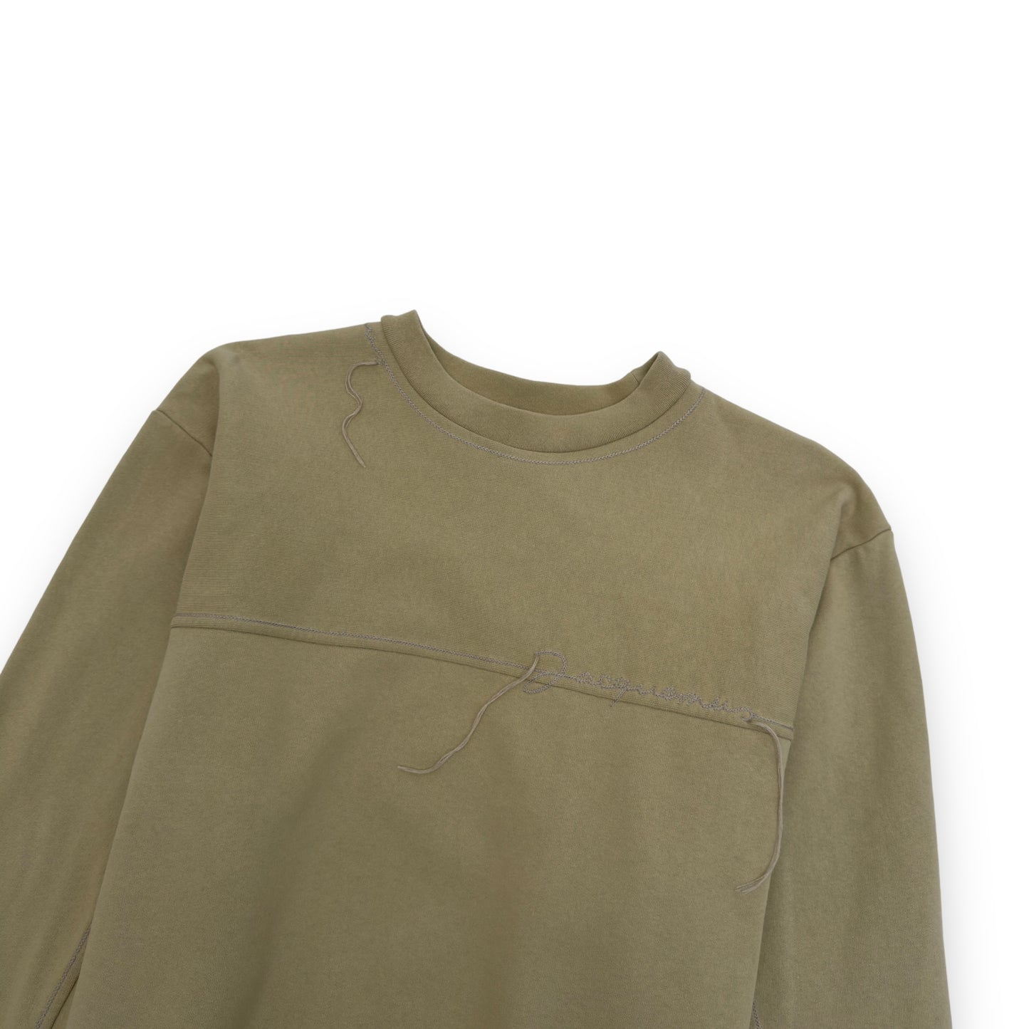 JACQUEMUS LOGO EMBROIDERED SWEATSHIRT BEIGE L