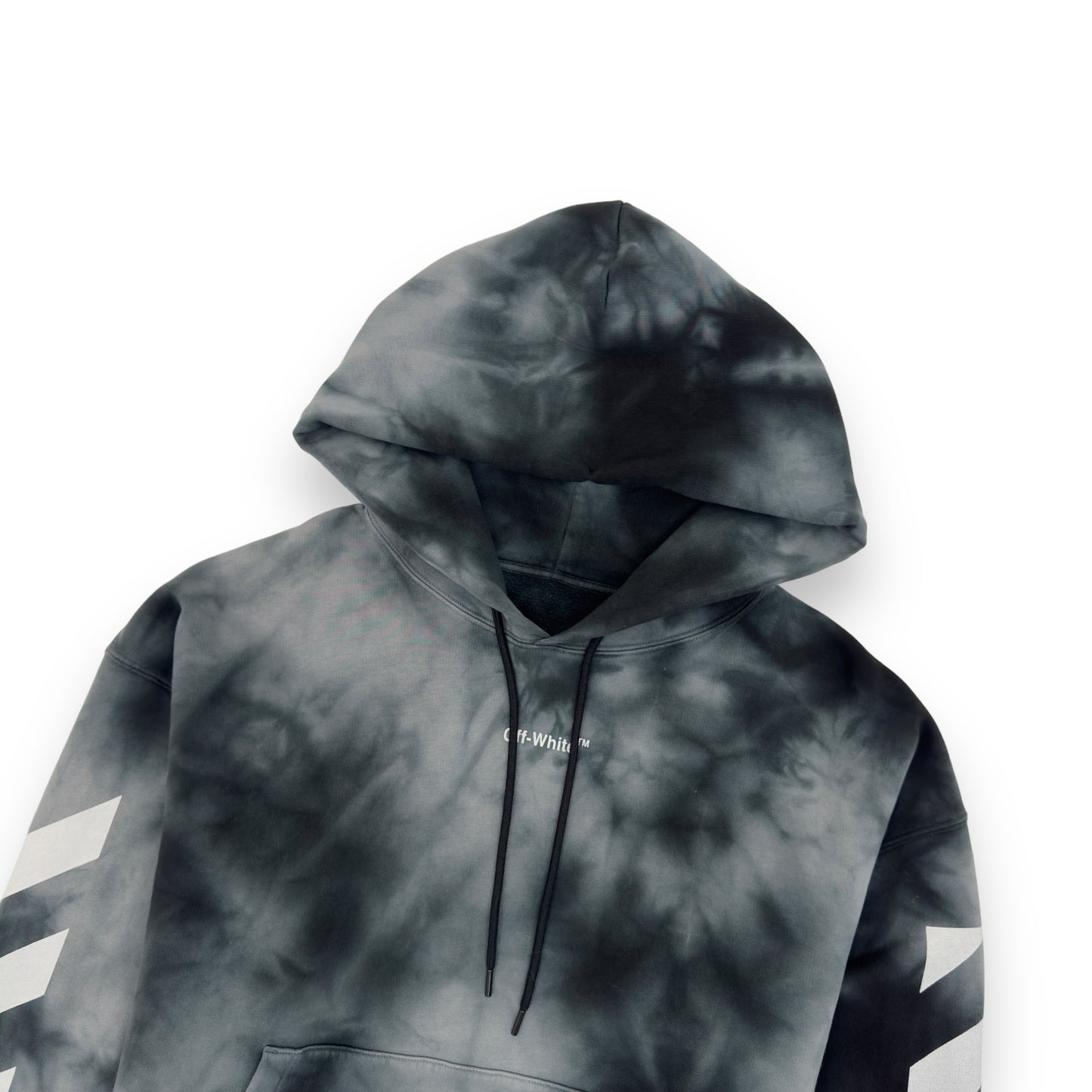 OFF-WHITE TIE-DYE HOODIE GREY L