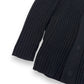 HELMUT LANG MAGNETIC RIBBED WOOL HOODIE BLACK M