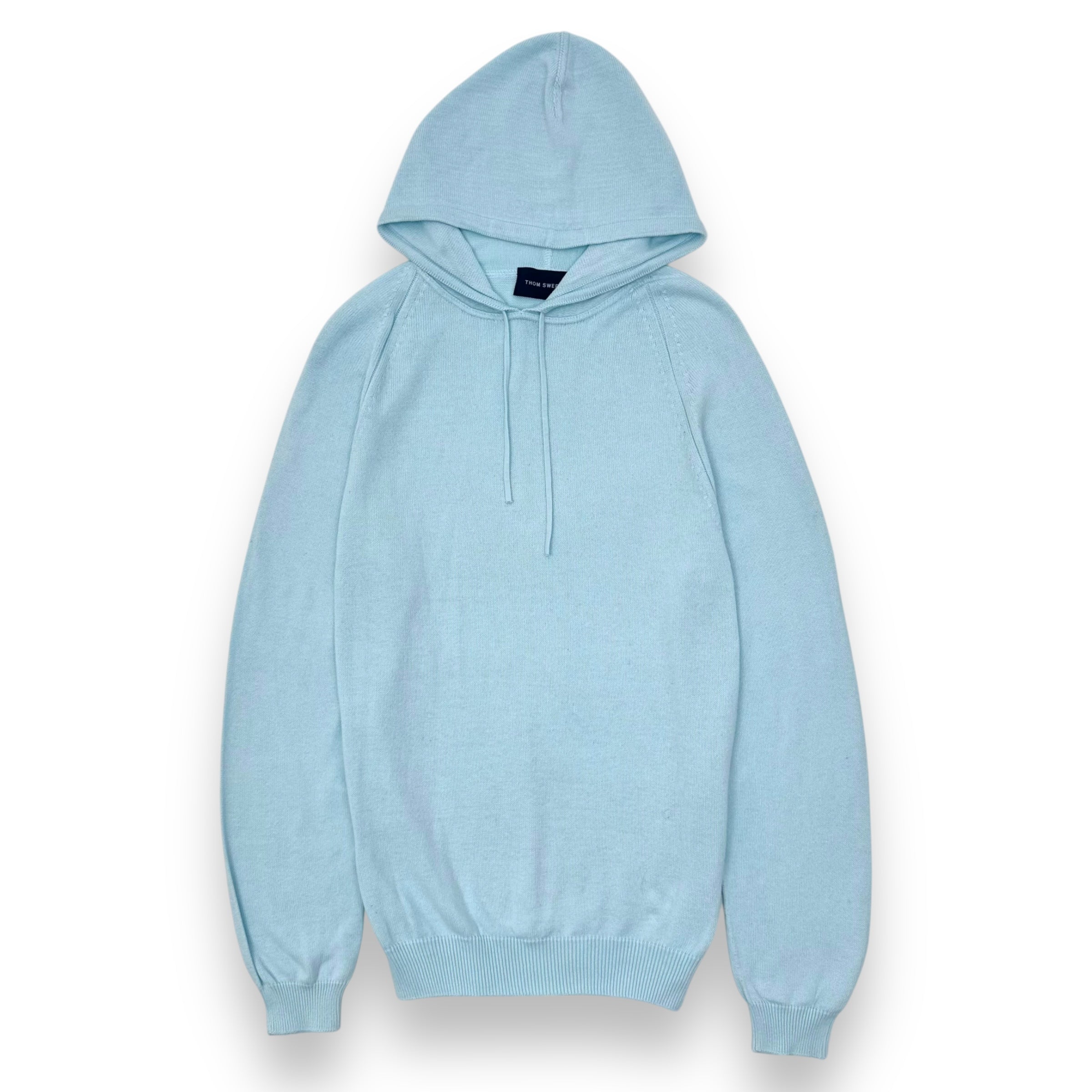 THOM SWEENEY COTTON HOODIE BABY BLUE L
