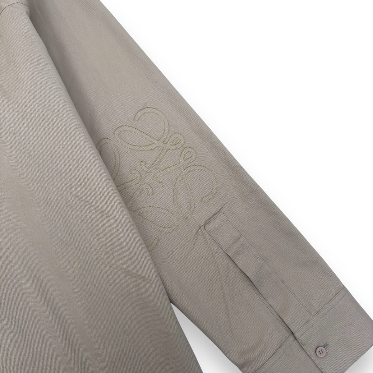LOEWE ANAGRAM CURVED HEM OVERSHIRT NATURAL 42 / XXL