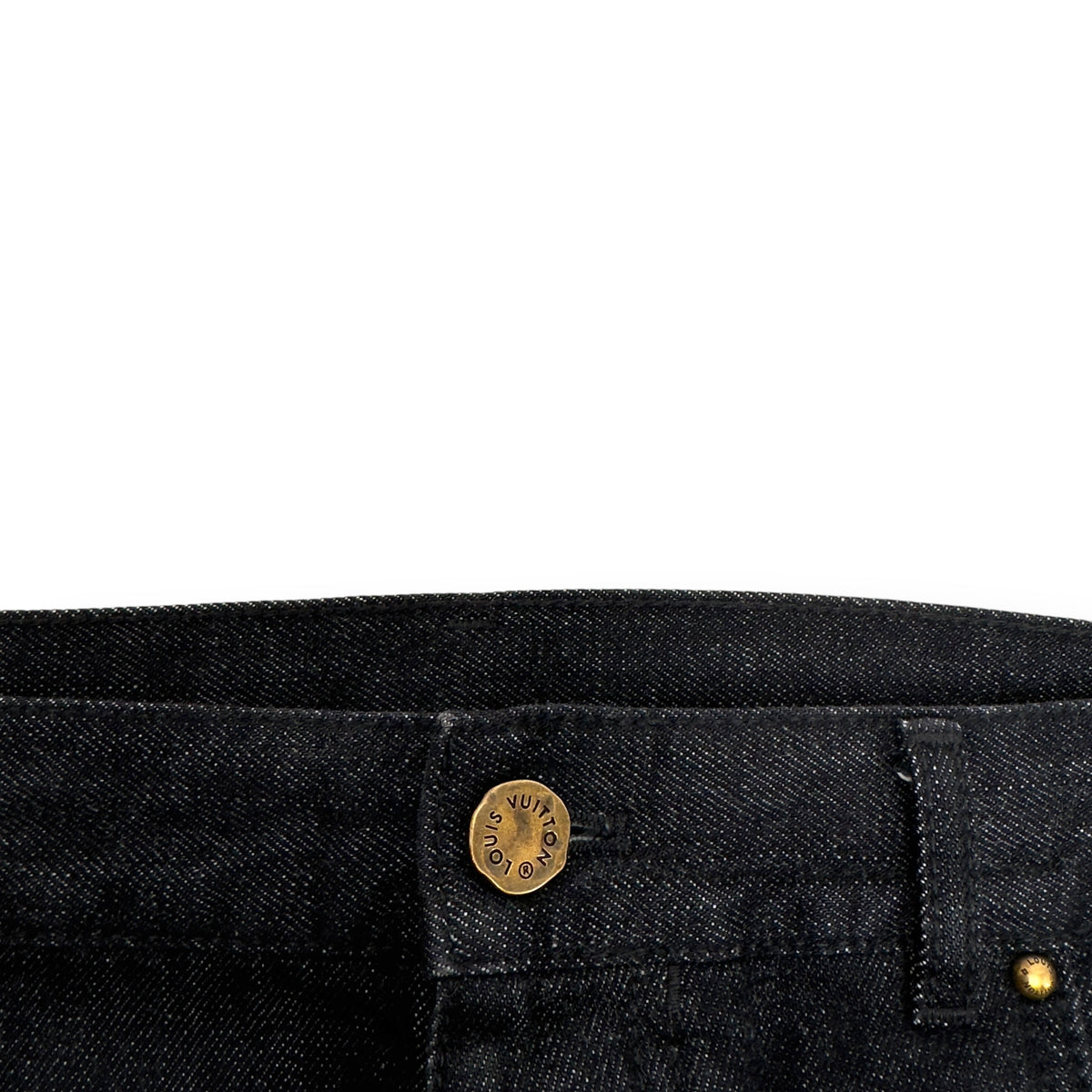 LOUIS VUITTON KARAKORAM BOW TIME DENIM JEANS INDIGO W34”