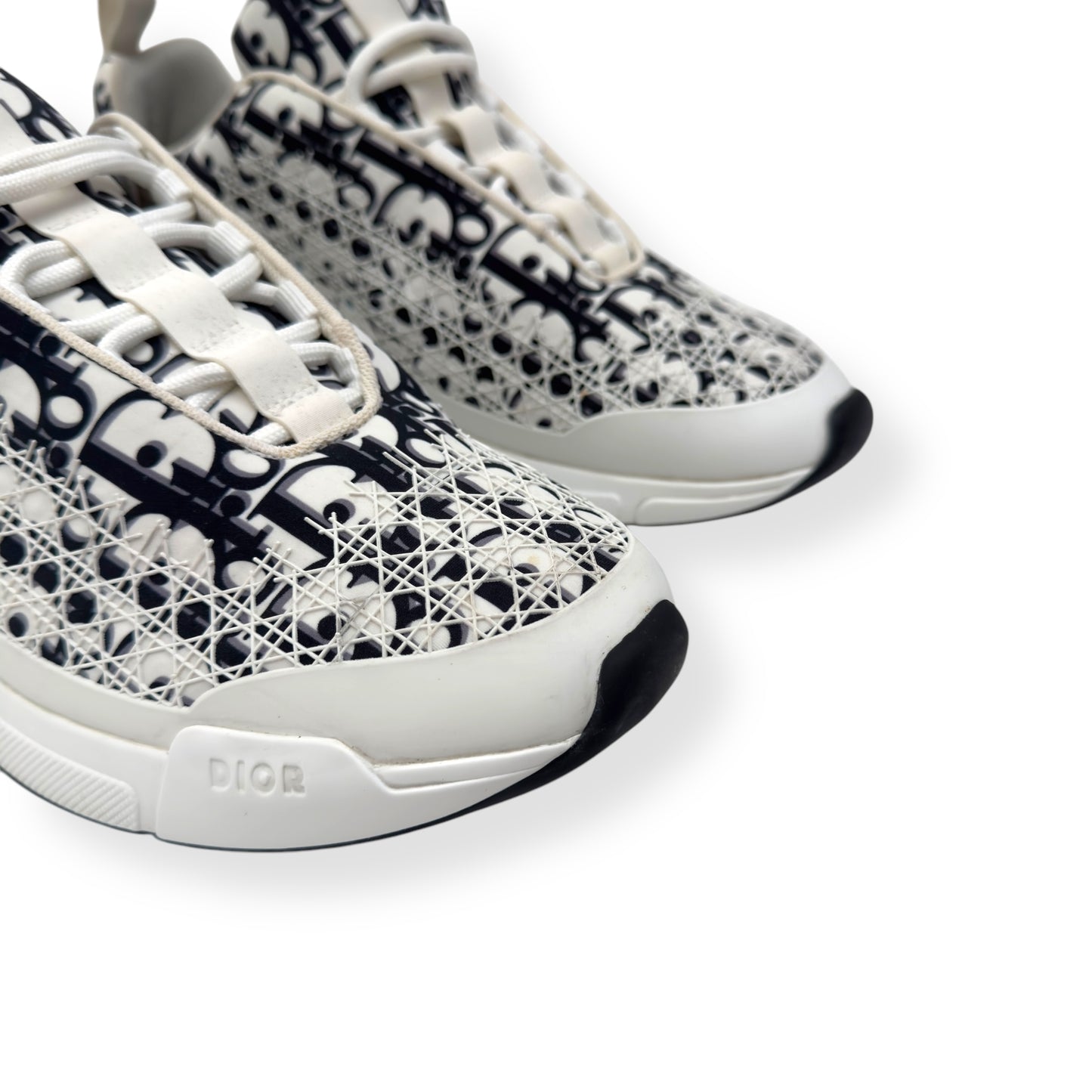DIOR B24 OBLIQUE CANNAGE MOTIF SNEAKER WHITE / BLACK 43 / UK9